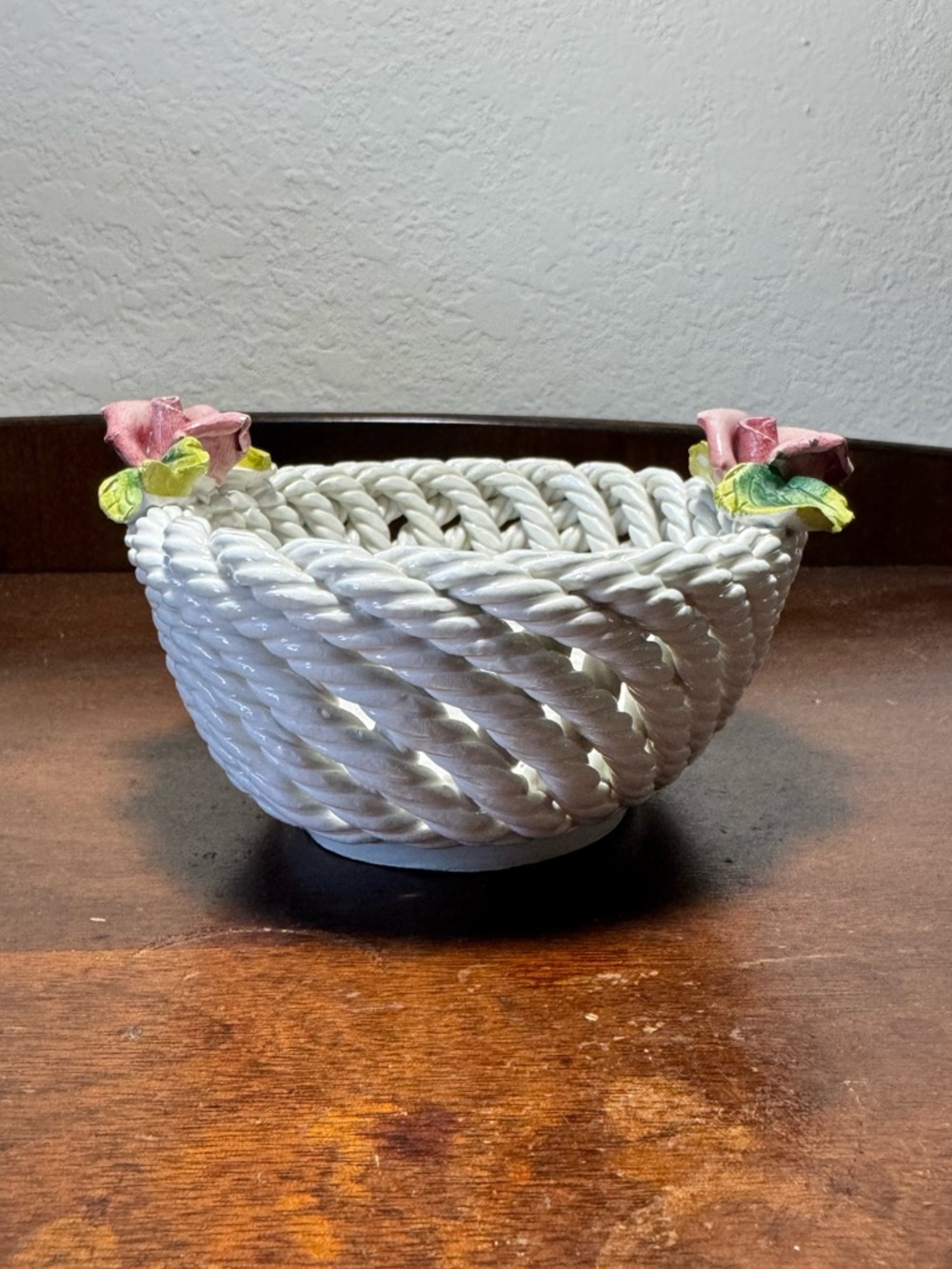 Vintage Ceramic Open Weave Basket | Made in Italy - Picture 7 of 10